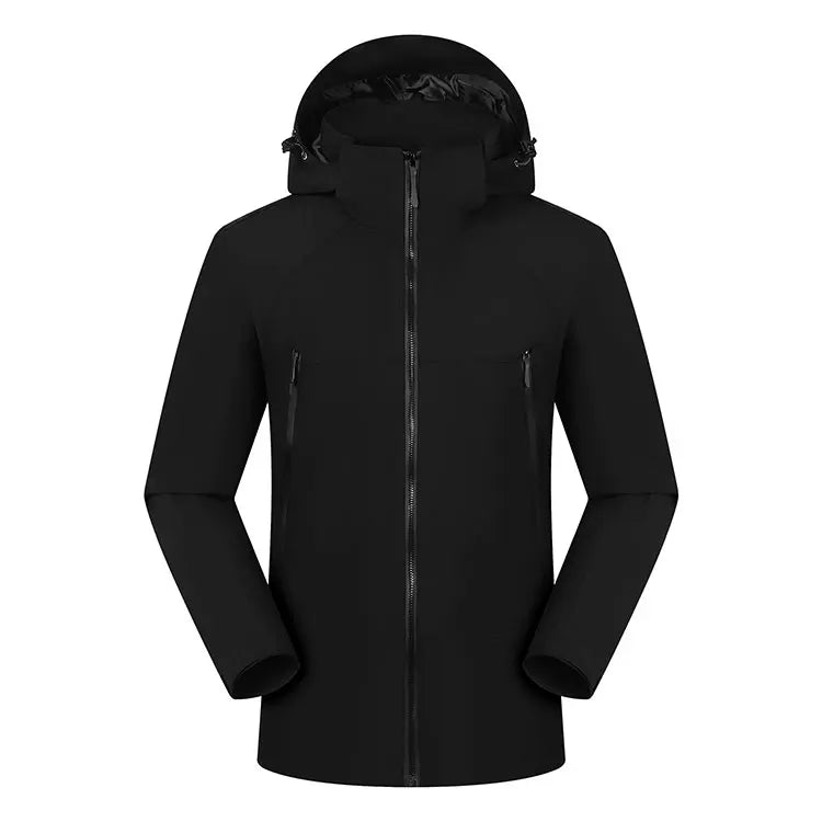 High Quality Men's Sports Windbreaker Customized Logo Waterproof Outdoor Work Jacket with Front Logo Thin Style Hood Wholesale