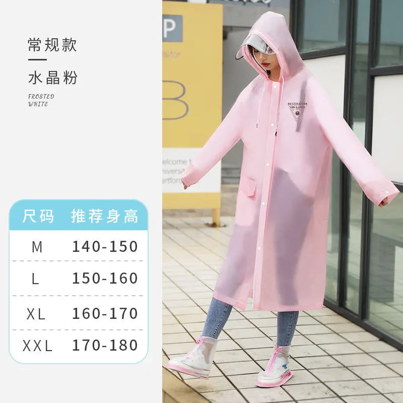 Long Full Body Raincoat for Adults Waterproof Anti-Rainstorm Electric Car for Poncho with Logo for Students Travel Bicycle