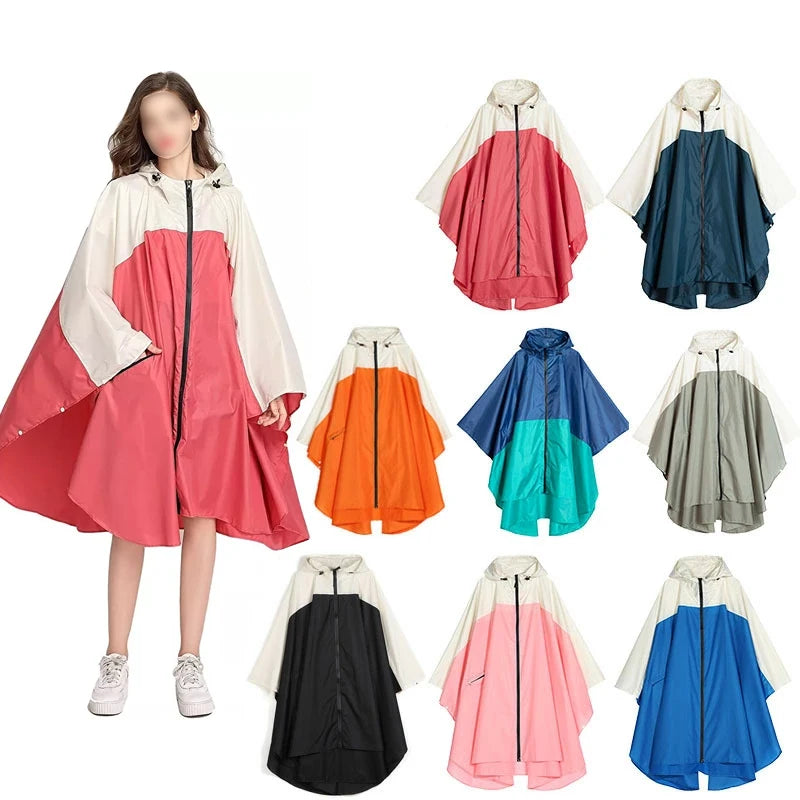 Raincoat Cloak Wholesale Multi Color Optional Poncho Lightweight Tourism Outdoor Custom Portable Hooded Raincoat Manufacturer
