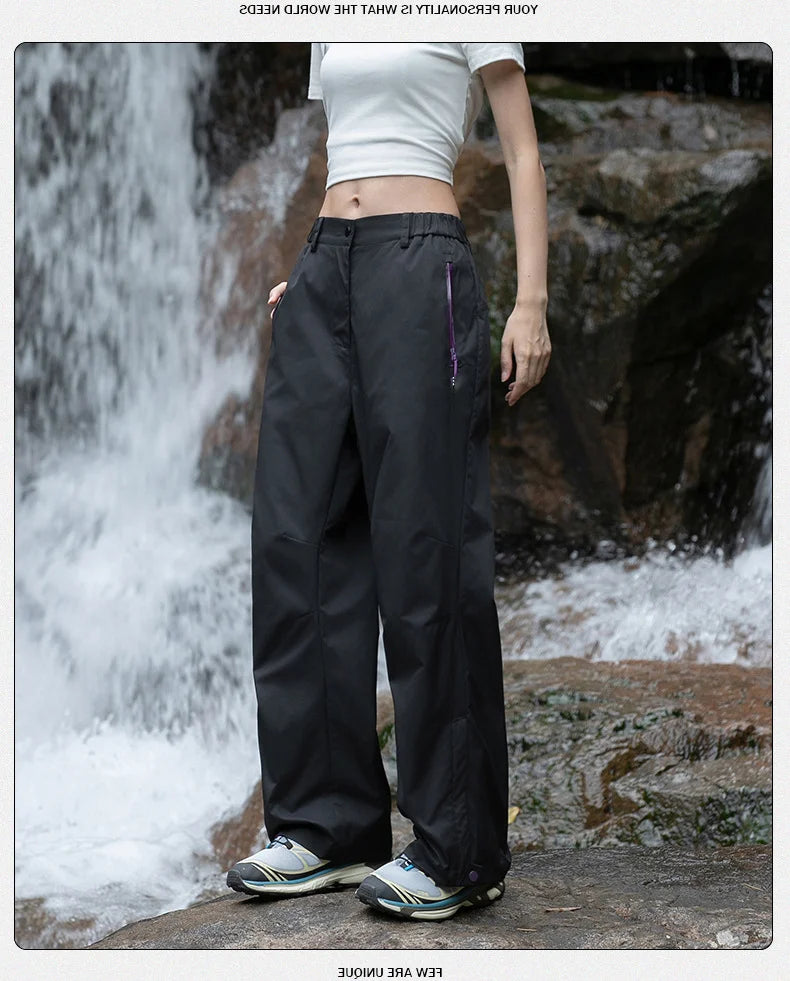 Women's High Waist Quick-Drying Breathable Climbing Pants-Thin Windproof Waterproof Casual Outdoor Sports Pants for Hiking