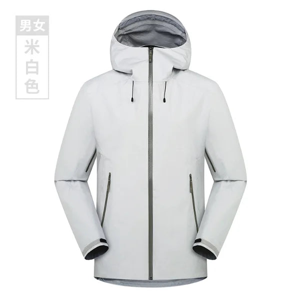 Stock Quick Ship Custom Logo Hard Shell Single Layer Waterproof Windproof Motorcycle Riding Rain Jacket High Quality Raincoat