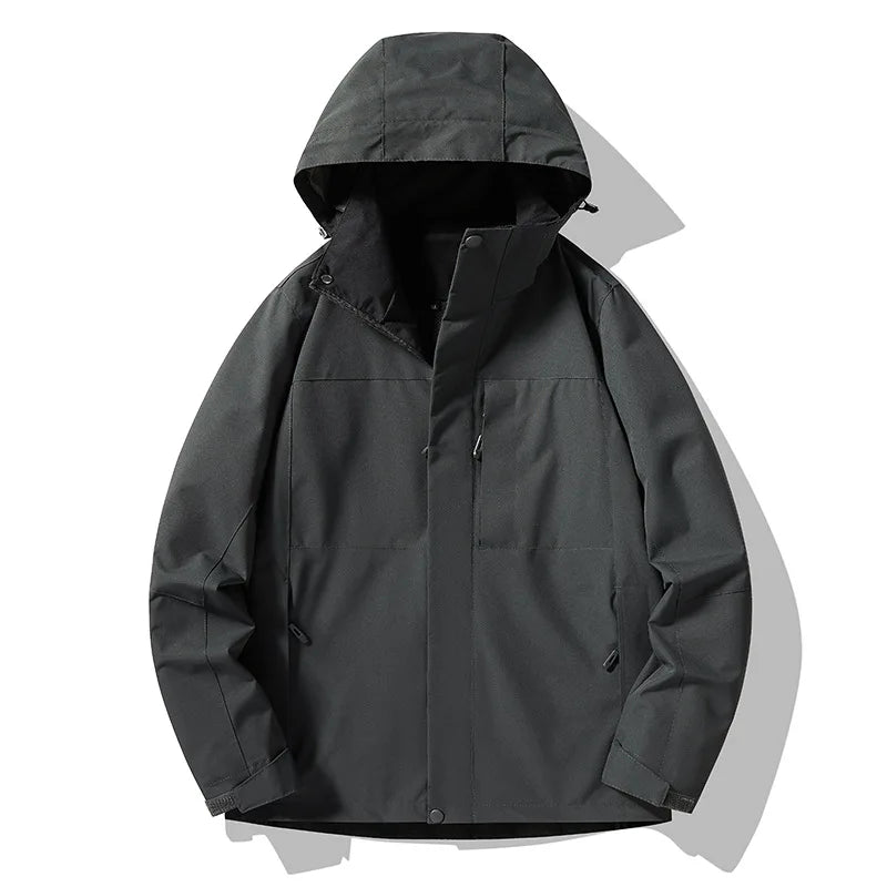 Autumn Spring Unisex Eco-Friendly 100% Polyester Windproof Waterproof Breathable Casual Jacket Zipper Closure Solid Pattern