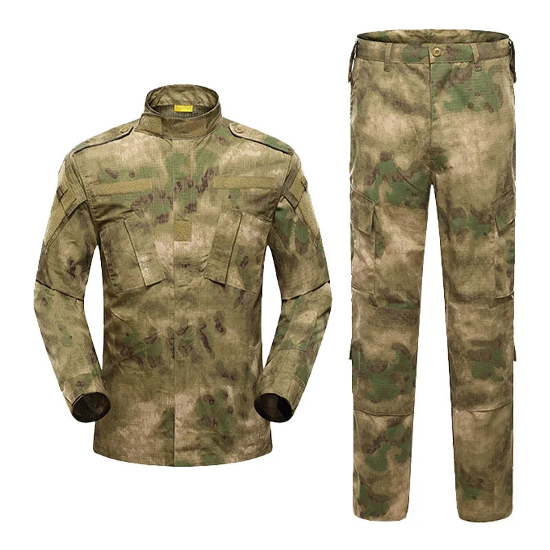 Horse-riding ACU Second-generation Unisex Camouflage Cotton Outdoor Training Tactical Suit Wear-resistant Breathable