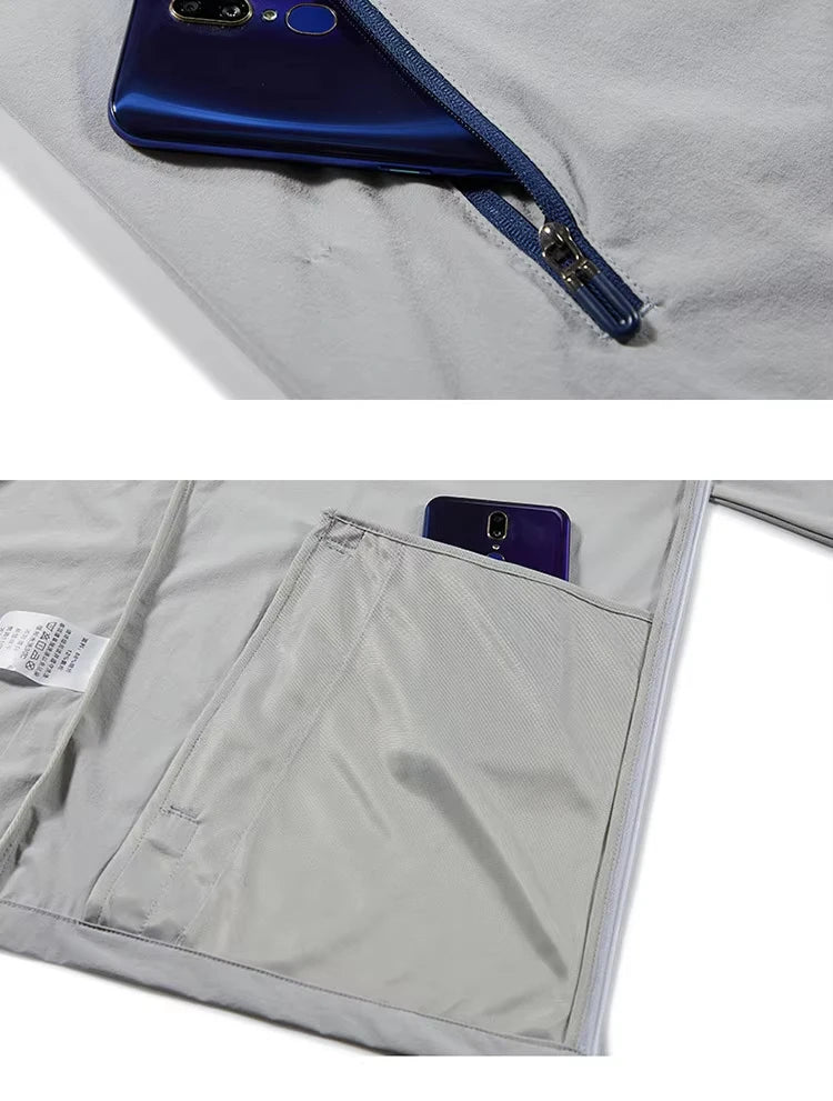 OEM/ODM Custom Waterproof Rain Windcheater Track High Quality Full Zip Softshell Windbreaker Men