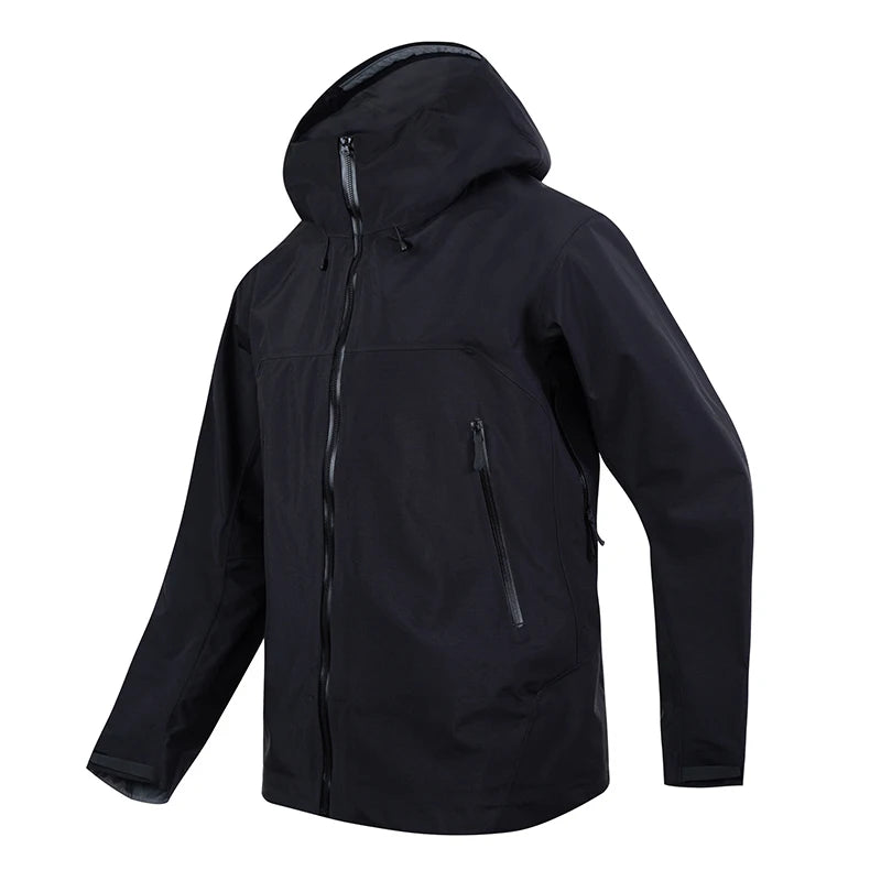 Unisex High-End Tri Laminate Waterproof Breathing Bomber Jacket Soft Winter Windbreaker Hiking Raincoat Windproof Jacket