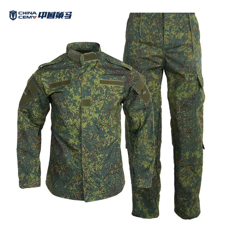Horse-riding ACU Second-generation Unisex Camouflage Cotton Outdoor Training Tactical Suit Wear-resistant Breathable