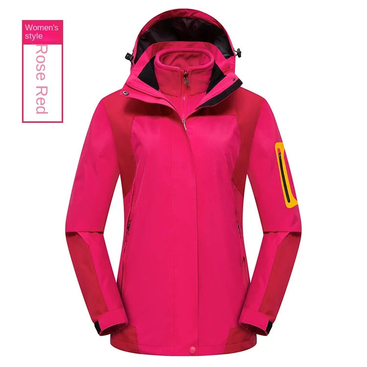 Two-Piece Three-In-One Outdoor Assault Clothing for Men Women Autumn Winter Polar Fleece Liner Waterproof Windproof Knitted