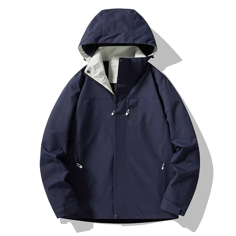 Autumn Spring Unisex Eco-Friendly 100% Polyester Windproof Waterproof Breathable Casual Jacket Zipper Closure Solid Pattern