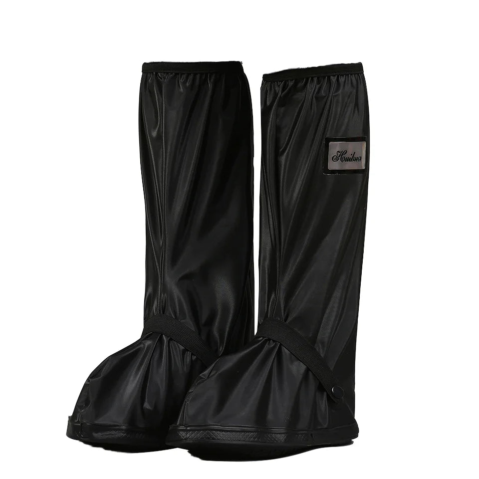 Rain Boots Cover Waterproof Winter Motorcycle Shoe Cover High Height Reusable PVC Breathable Lightweight Anti-slip