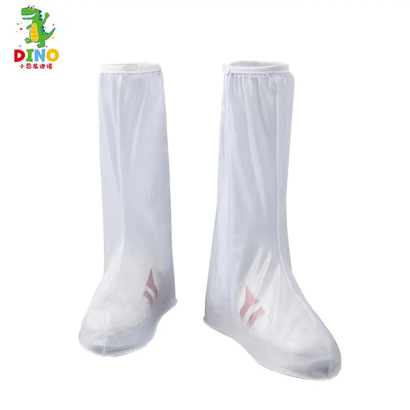 PVC Shoe Cover With High Barrel  Elastic Band Waterproof and Thickened Sole Wear-resistant Rain Proof  Shoe Cover