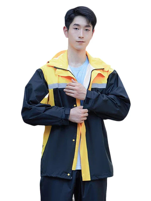 Factory Direct Wholesale XXL PVC Rain Jacket for Adults Eco-Friendly Waterproof Fabric Customizable Logo Outdoor Riding Cycling