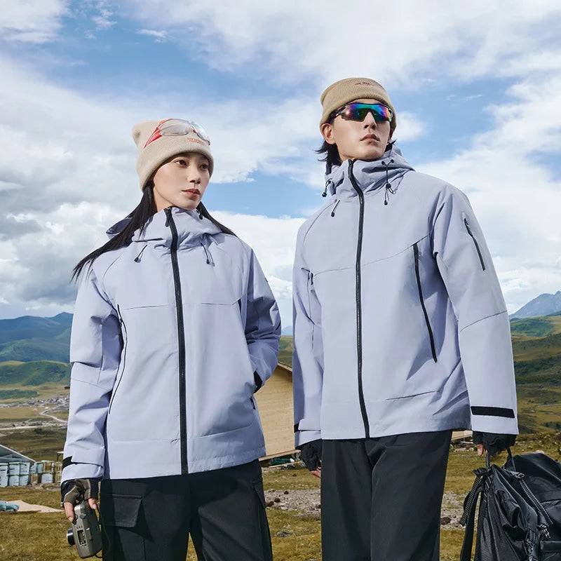 Men's High Quality Waterproof Breathable -Tex Hardshell Jacket Windproof XL 3XL Sizes Zipper Closure Outdoor Adventures