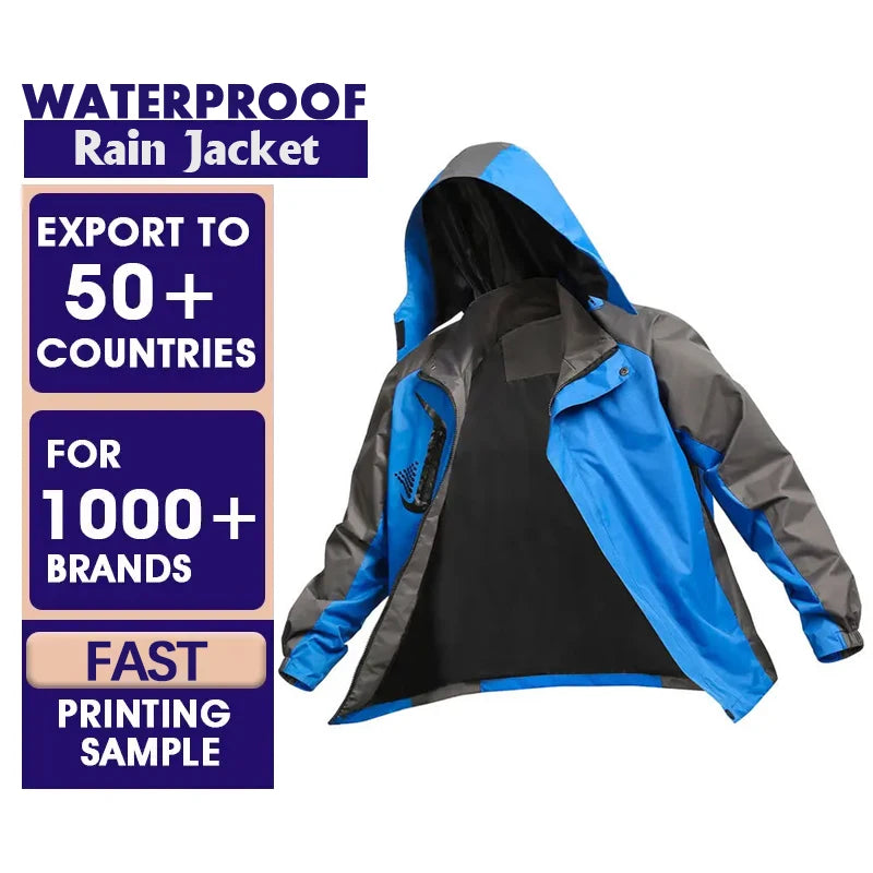 Custom Jacket Men's Waterproof Windbreaker Jacket Outdoor Sportswear Manufacturer Light Weight Golf Rain Jacket
