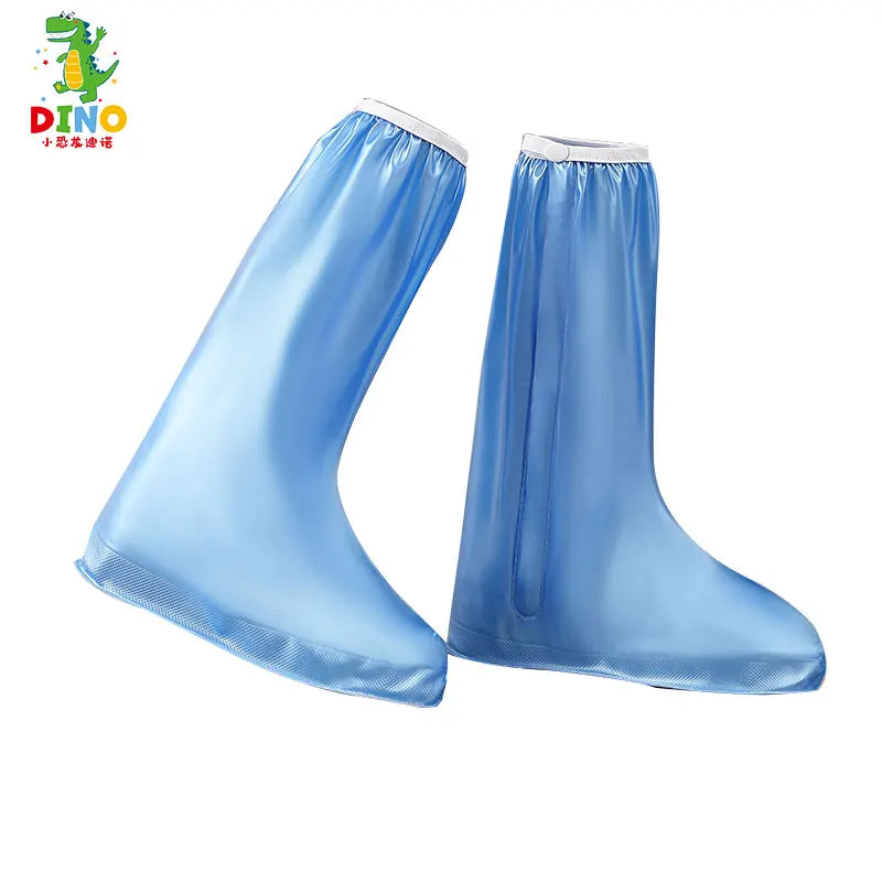 PVC Shoe Cover With High Barrel  Elastic Band Waterproof and Thickened Sole Wear-resistant Rain Proof  Shoe Cover