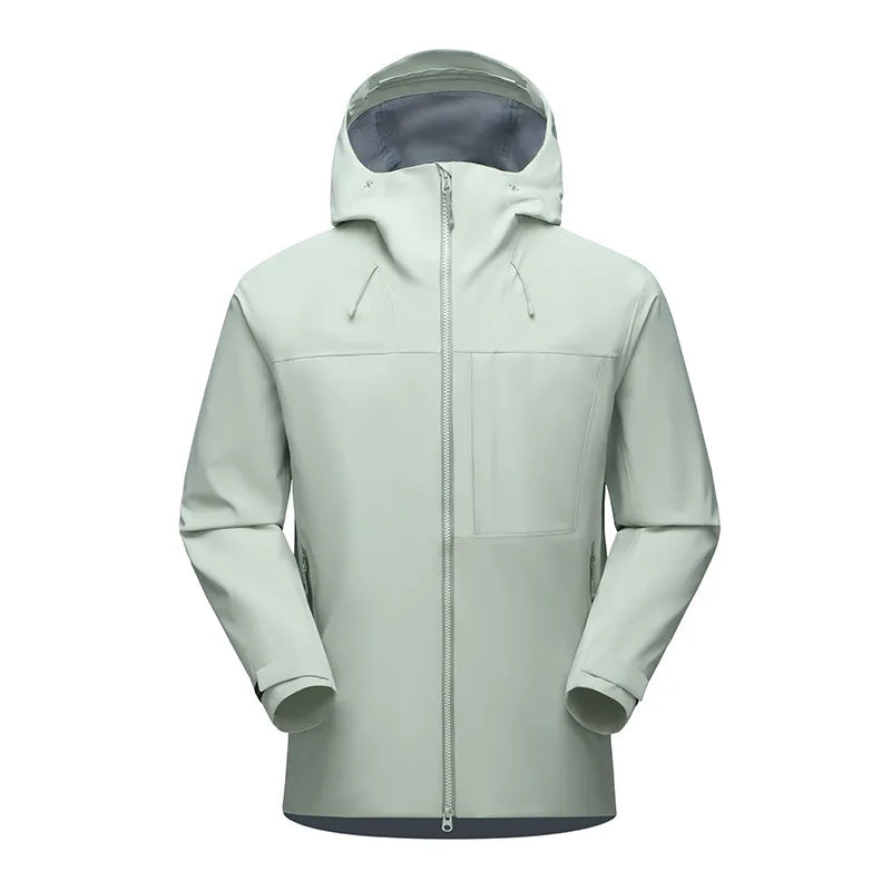 Outdoor  Winter Solid Color Waterproof Soft Shell Jacket for Outdoor Mountaineering Unisex All-Weather Use