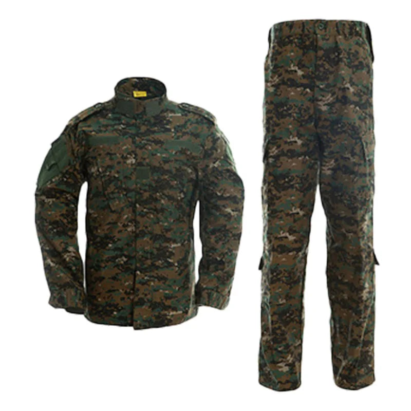 Horse-riding ACU Second-generation Unisex Camouflage Cotton Outdoor Training Tactical Suit Wear-resistant Breathable