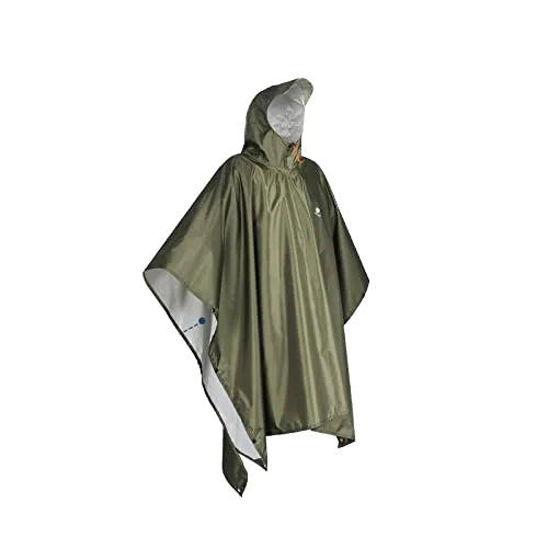 Portable Lightweight Single-Person Rainwear Waterproof Polyester Rain Poncho Adults Reusable Raincoat Camping Outdoor Activities