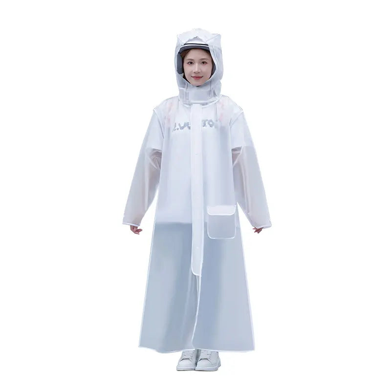 Women's Designer  Eco Friendly EVA Waterproof Raincoat Poncho Motorcycle Scooter Windbreaker With Logo Decoration