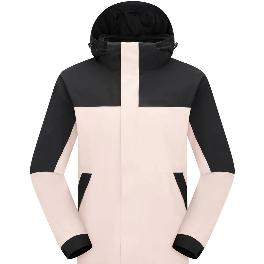 New Adhesive Outdoor Three-in-One Charge Clothes Detachable Two-piece Waterproof Windproof Winter Stand Men's Women's