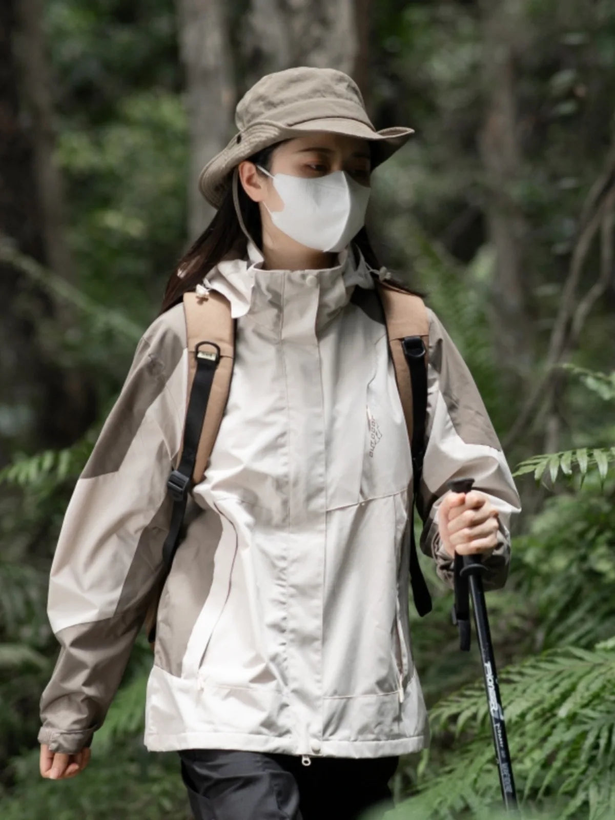 Unisex Mountain Style Three-in-One Detachable Windproof Waterproof Stand Collar Zipper Thin Outdoor Coat Autumn Winter Jacket