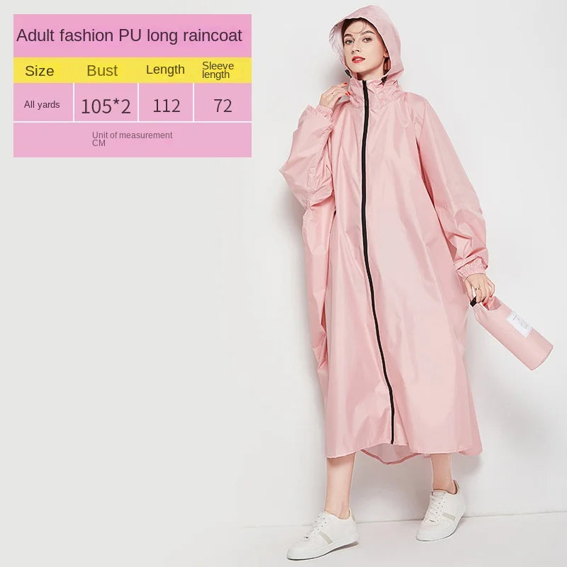 Japan Korea Style Adult Cycling Hiking Outdoor Raincoat for Men Women Couple Thickened Waterproof Rain Poncho with Separate Bag