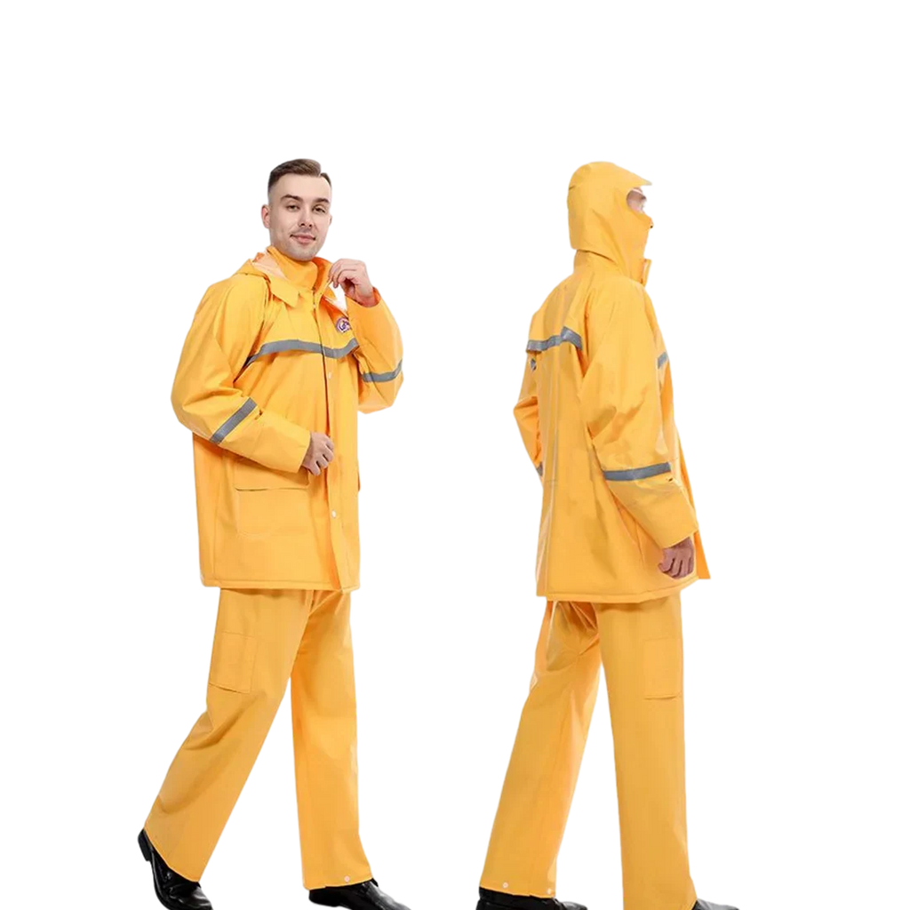 Wholesale PVC Reflective Rain Jacket Breathable Waterproof Clothes
