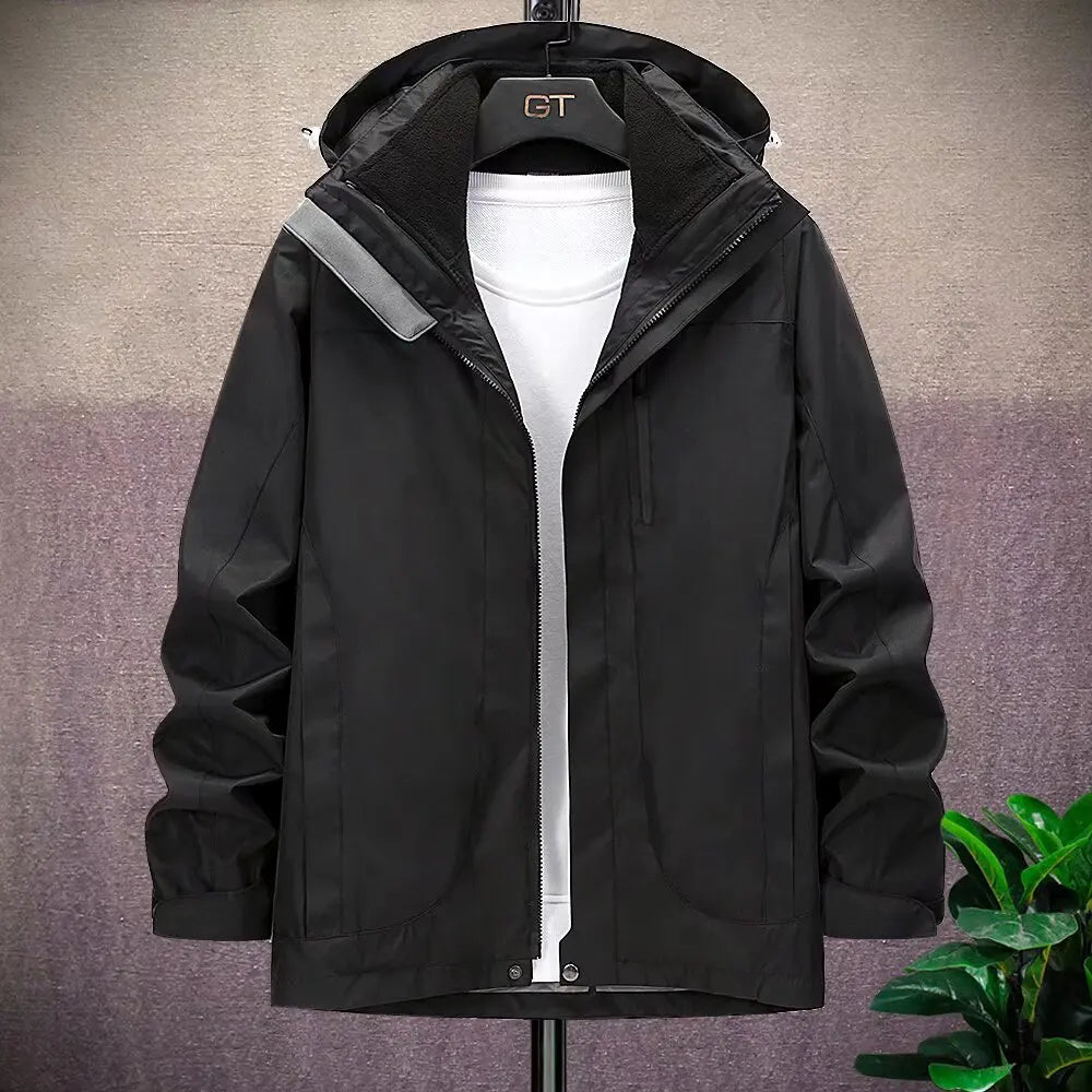 Outdoor Ventures Women's Softshell Jacket with Hood Fleece Lined Warm Lightweight Waterproof  Windbreaker Jacket