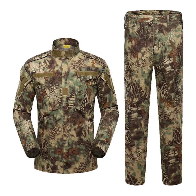 Horse-riding ACU Second-generation Unisex Camouflage Cotton Outdoor Training Tactical Suit Wear-resistant Breathable