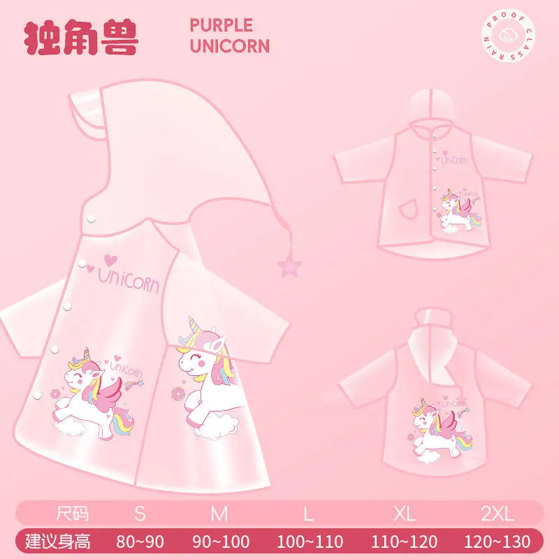 Small Dinosaur Cartoon Raincoat for Primary School & Kindergarten Kids EVA & PU Material Wholesale for Boys & Girls