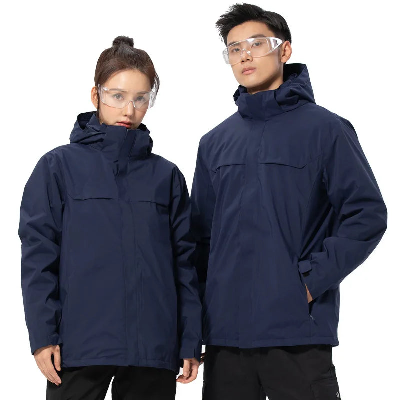 High End Outdoor Assault Suit Men Women Two-piece Set Three in One With Thick Fleece Warm Jacket Mountaineering Cloth Raincoat